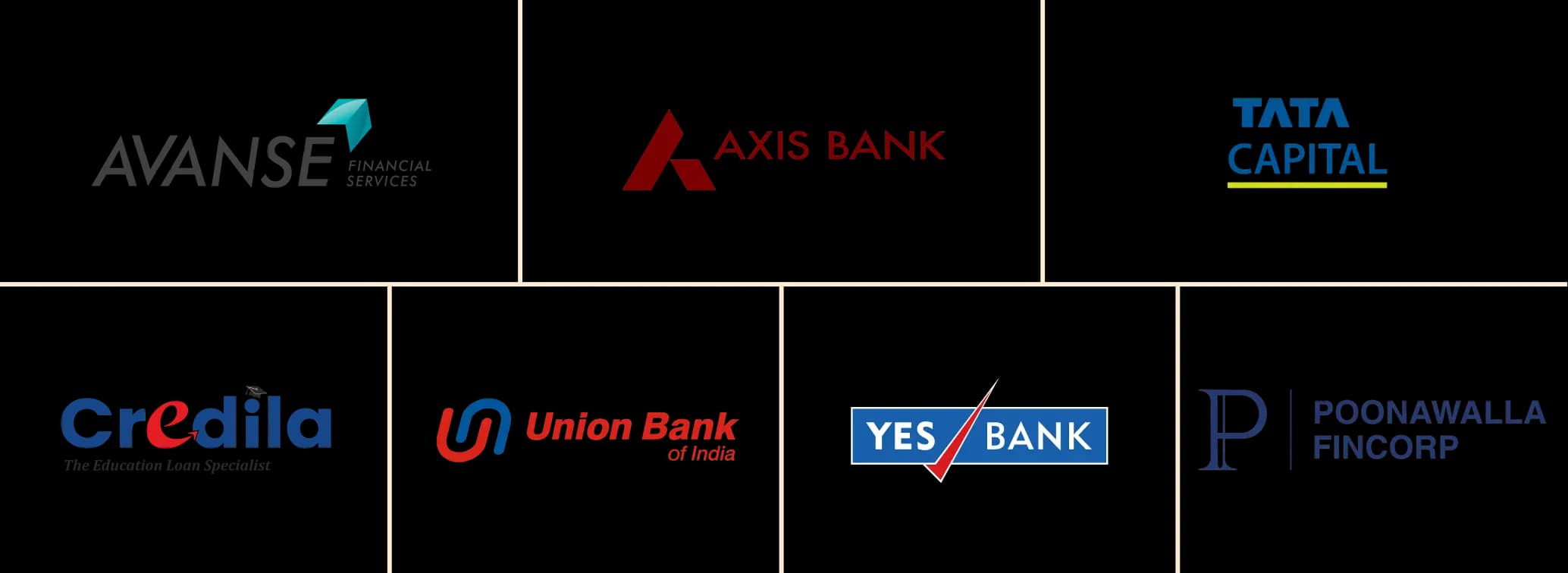 Our lending partners: Axis Bank, SoFi, ICICI Bank, MPower Financing, Tata Capital, Credila, Auxilo and more