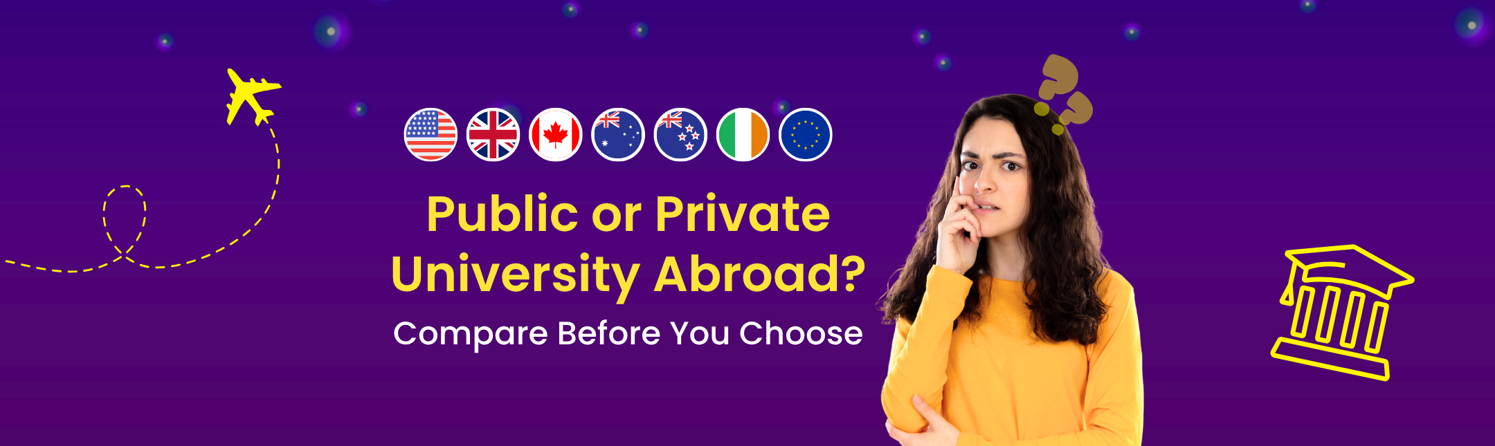Public vs private universities abroad hero image