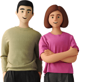 Business 3d Man And Woman In Casual Clothes Standing And Smiling.png