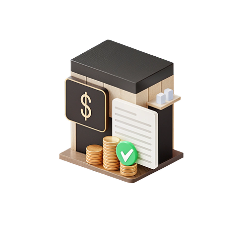A clean vector illustration of a bank building wit.png