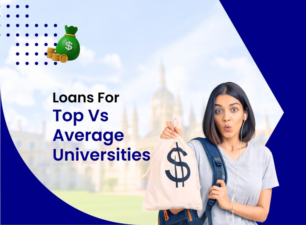 Education loan top vs average universities abroad featured image