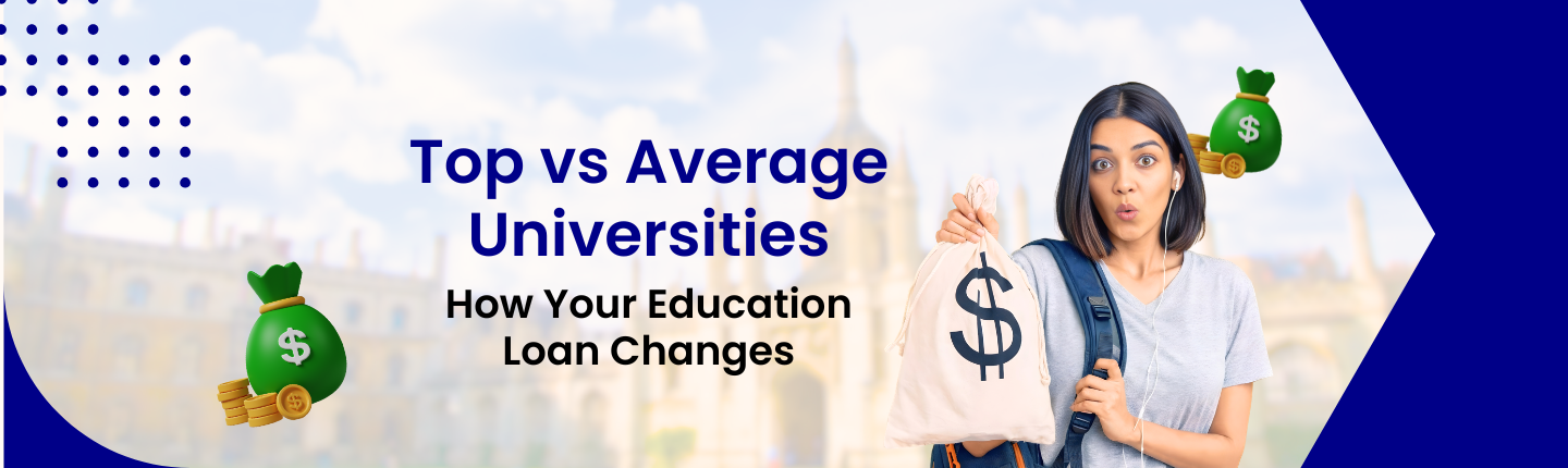 Education loan top vs average universities abroad hero image