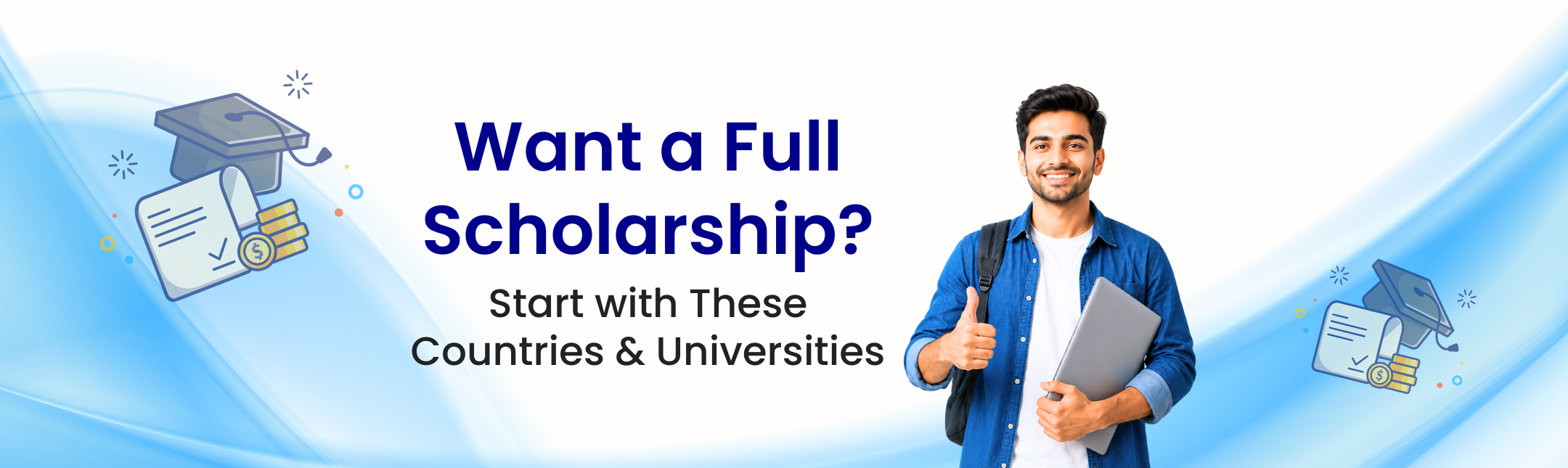 Full scholarships for international students hero image